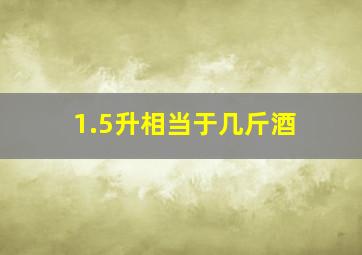 1.5升相当于几斤酒