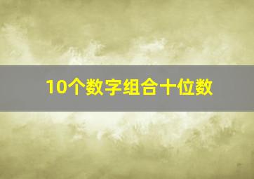 10个数字组合十位数