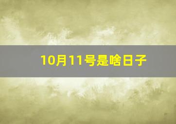 10月11号是啥日子