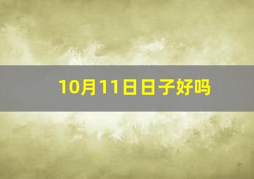 10月11日日子好吗