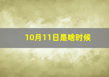 10月11日是啥时候