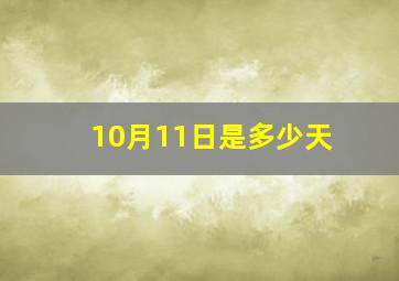 10月11日是多少天