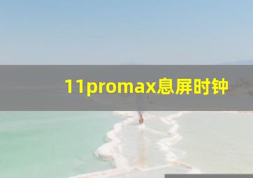 11promax息屏时钟