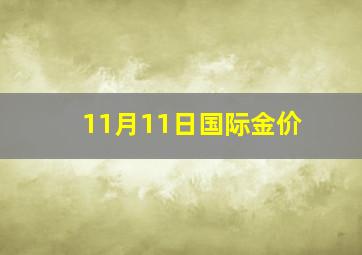 11月11日国际金价