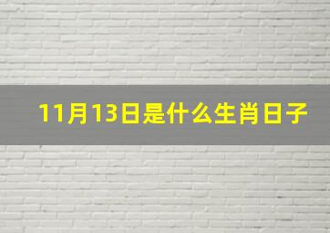 11月13日是什么生肖日子