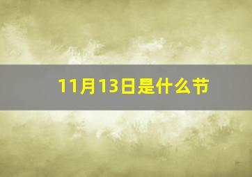 11月13日是什么节