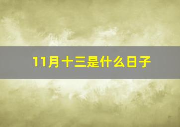 11月十三是什么日子