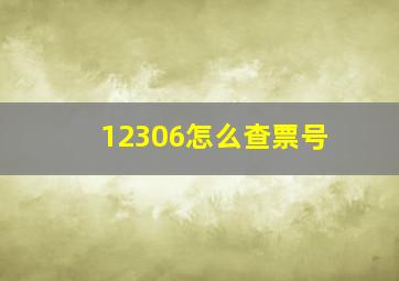 12306怎么查票号