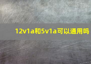 12v1a和5v1a可以通用吗