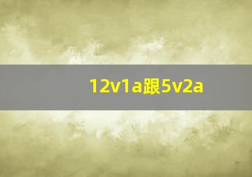 12v1a跟5v2a