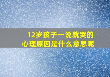 12岁孩子一说就哭的心理原因是什么意思呢