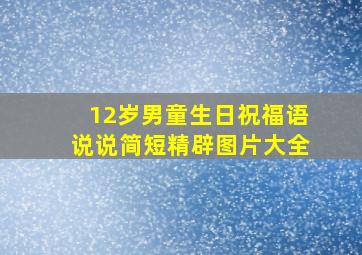 12岁男童生日祝福语说说简短精辟图片大全