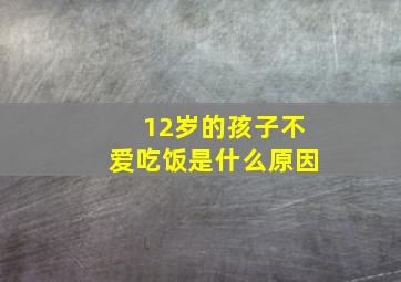 12岁的孩子不爱吃饭是什么原因