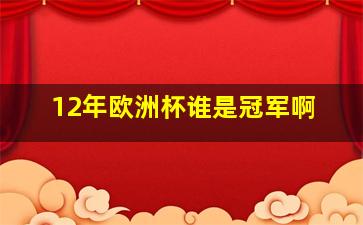 12年欧洲杯谁是冠军啊