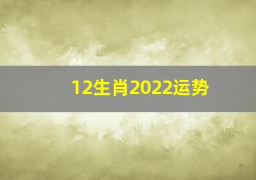 12生肖2022运势