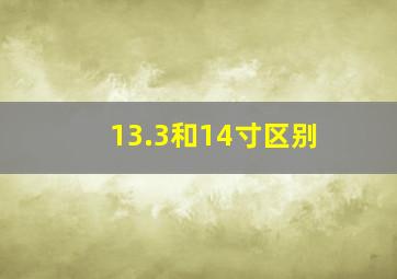 13.3和14寸区别