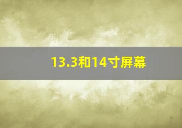 13.3和14寸屏幕