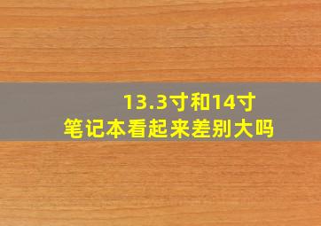 13.3寸和14寸笔记本看起来差别大吗