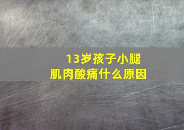 13岁孩子小腿肌肉酸痛什么原因