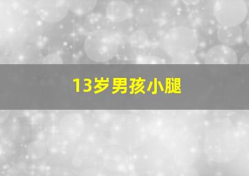 13岁男孩小腿