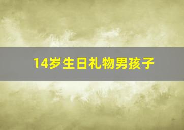 14岁生日礼物男孩子