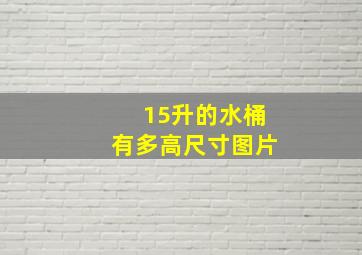 15升的水桶有多高尺寸图片