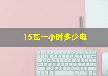 15瓦一小时多少电