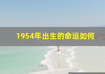 1954年出生的命运如何