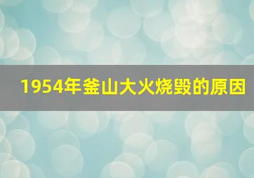 1954年釜山大火烧毁的原因