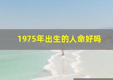 1975年出生的人命好吗