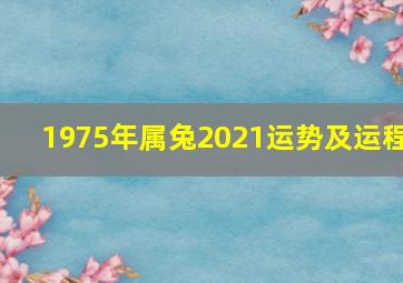 1975年属兔2021运势及运程