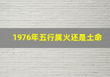 1976年五行属火还是土命