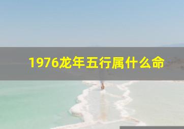 1976龙年五行属什么命