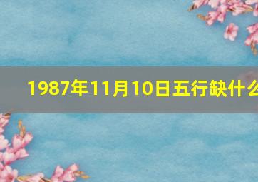 1987年11月10日五行缺什么