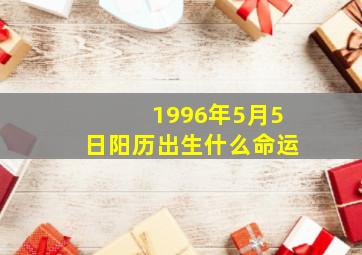 1996年5月5日阳历出生什么命运