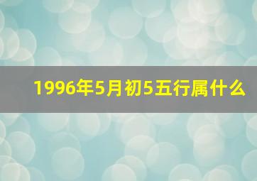 1996年5月初5五行属什么