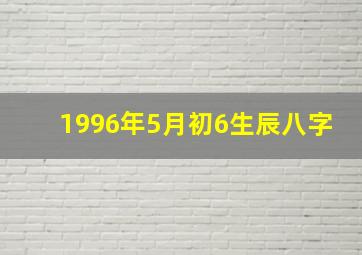 1996年5月初6生辰八字