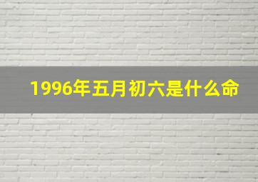 1996年五月初六是什么命