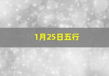 1月25日五行