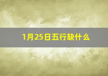 1月25日五行缺什么