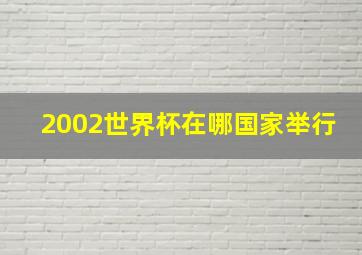 2002世界杯在哪国家举行