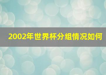 2002年世界杯分组情况如何