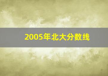 2005年北大分数线