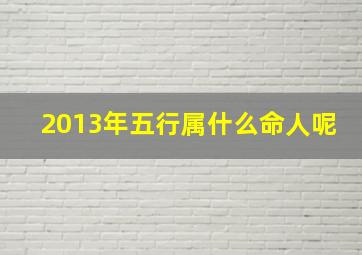 2013年五行属什么命人呢