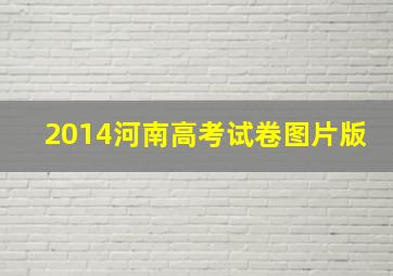 2014河南高考试卷图片版