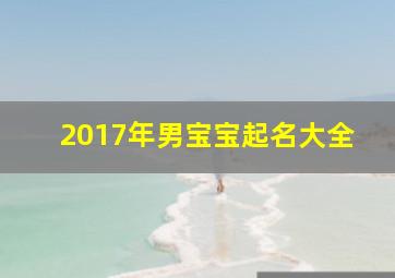 2017年男宝宝起名大全