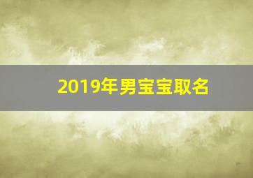 2019年男宝宝取名