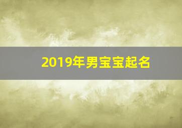 2019年男宝宝起名