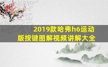 2019款哈弗h6运动版按键图解视频讲解大全