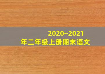 2020~2021年二年级上册期末语文